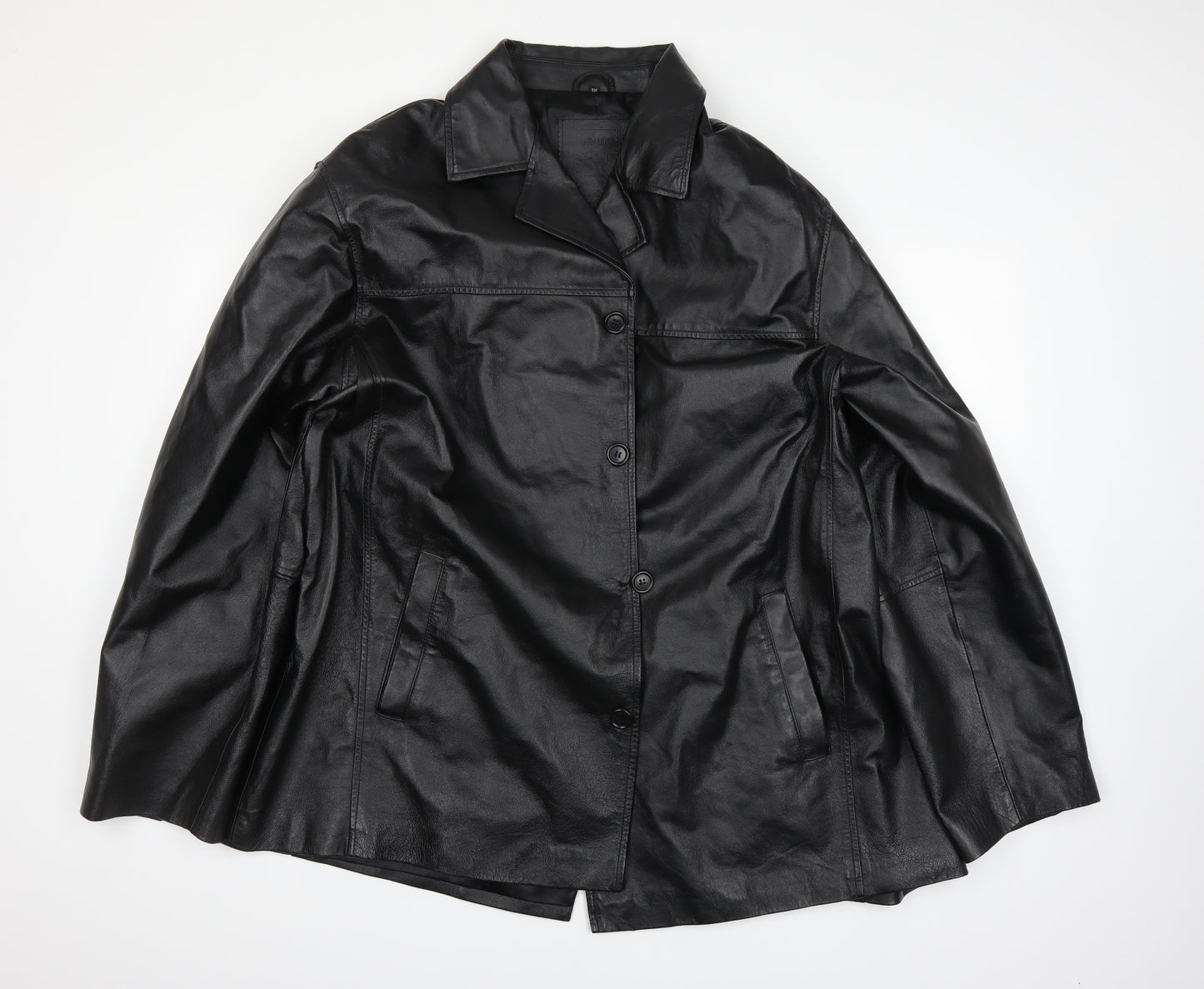 GENUIN LEATHER Mens Black   Jacket  Size 3XL