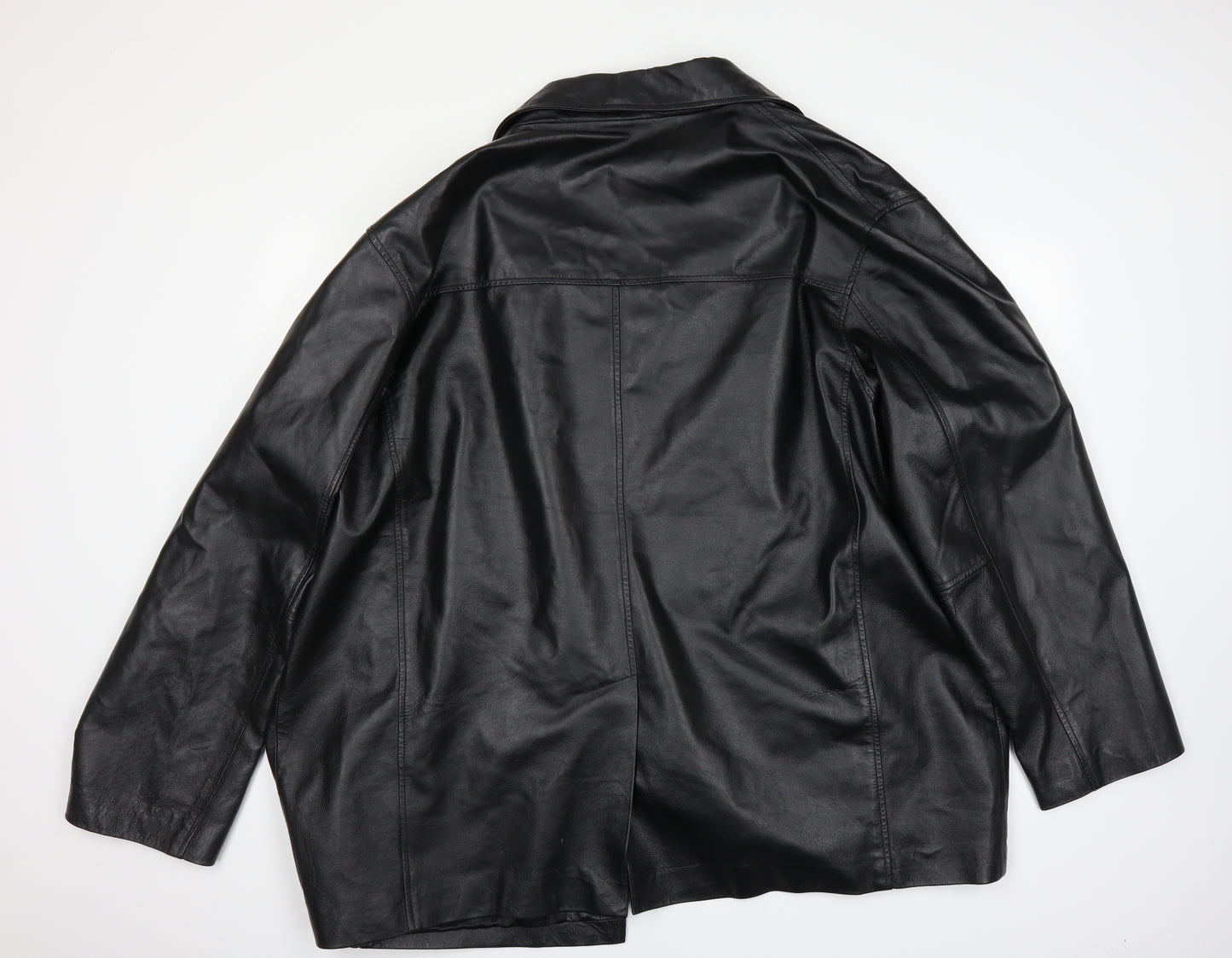 GENUIN LEATHER Mens Black   Jacket  Size 3XL