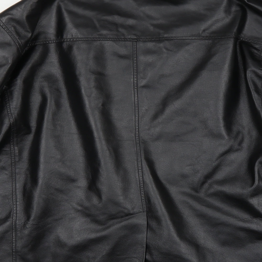 GENUIN LEATHER Mens Black   Jacket  Size 3XL