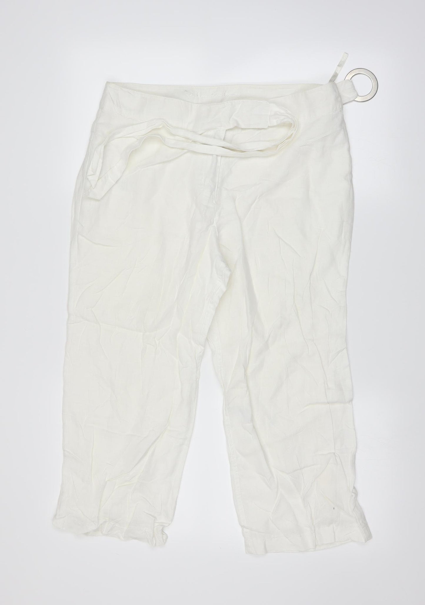 Per Una Womens White   Trousers  Size 12 L20 in