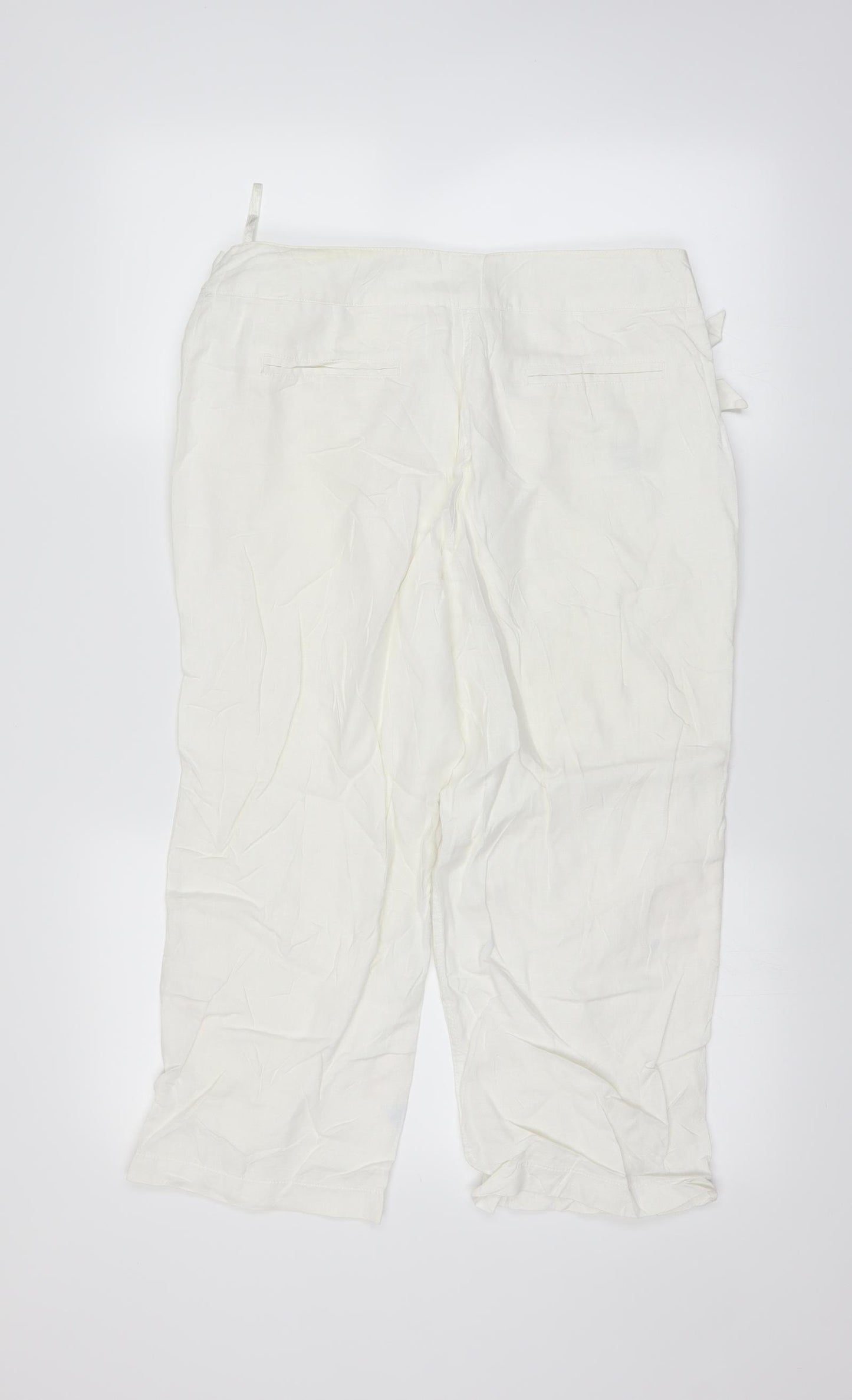 Per Una Womens White   Trousers  Size 12 L20 in