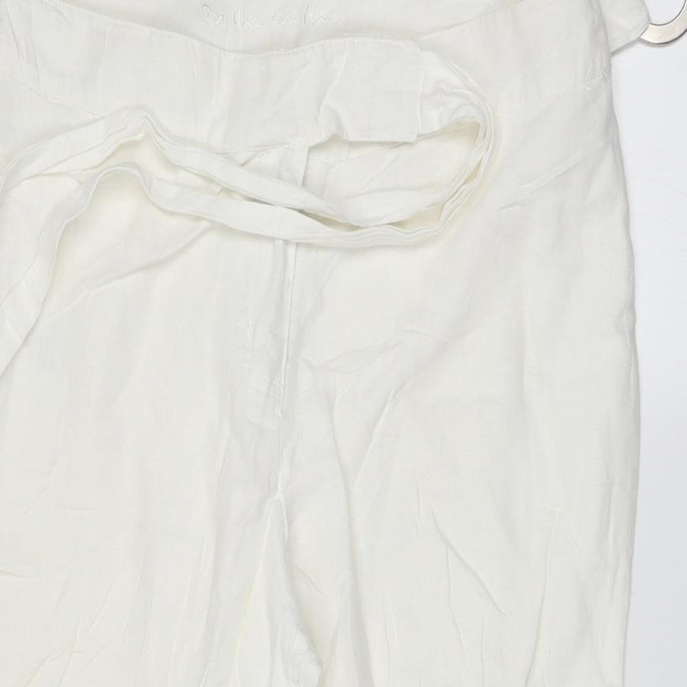 Per Una Womens White   Trousers  Size 12 L20 in