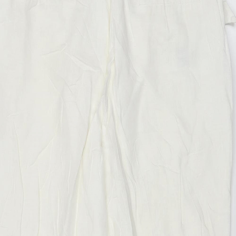 Per Una Womens White   Trousers  Size 12 L20 in