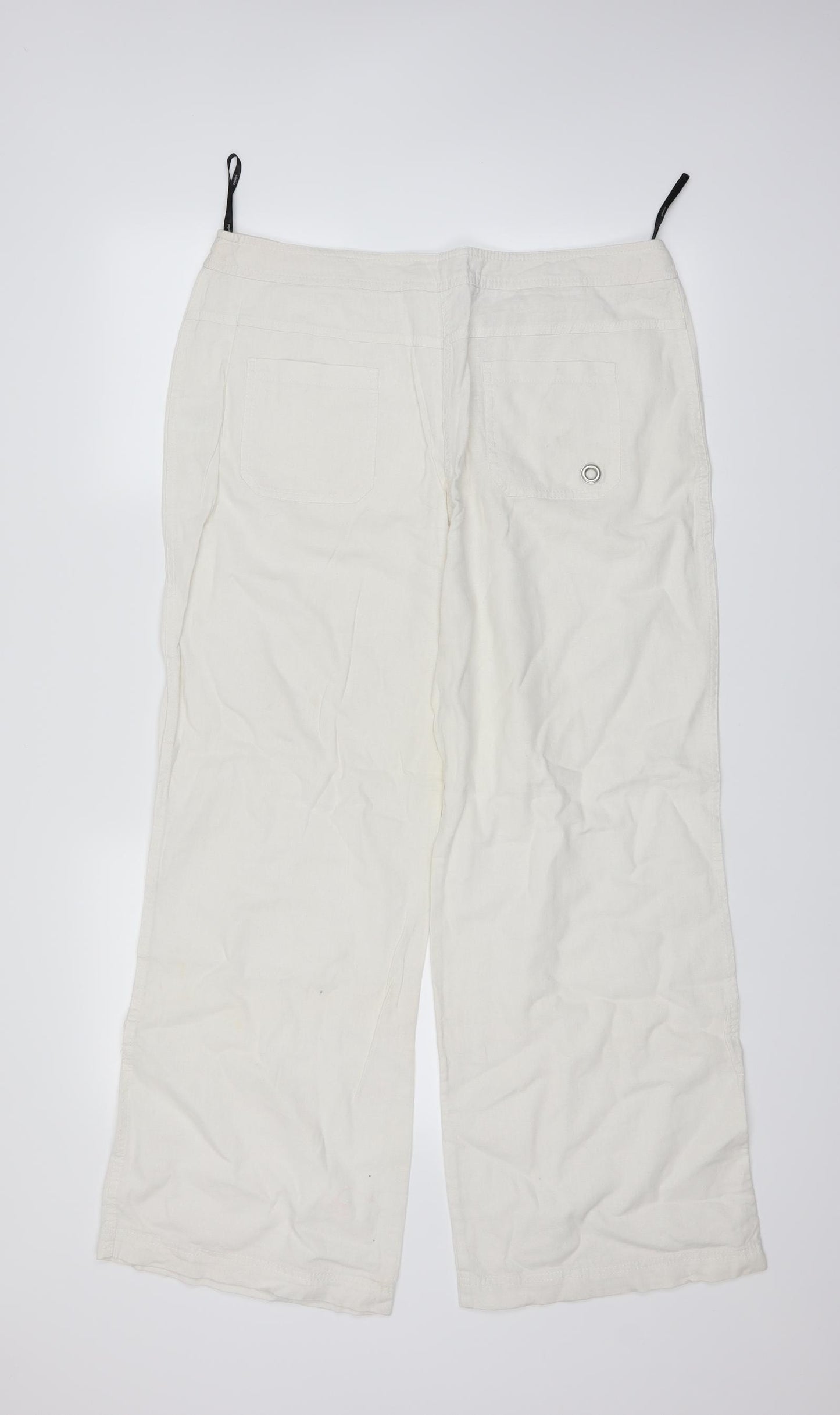 Papaya Womens White   Trousers  Size 14 L28 in
