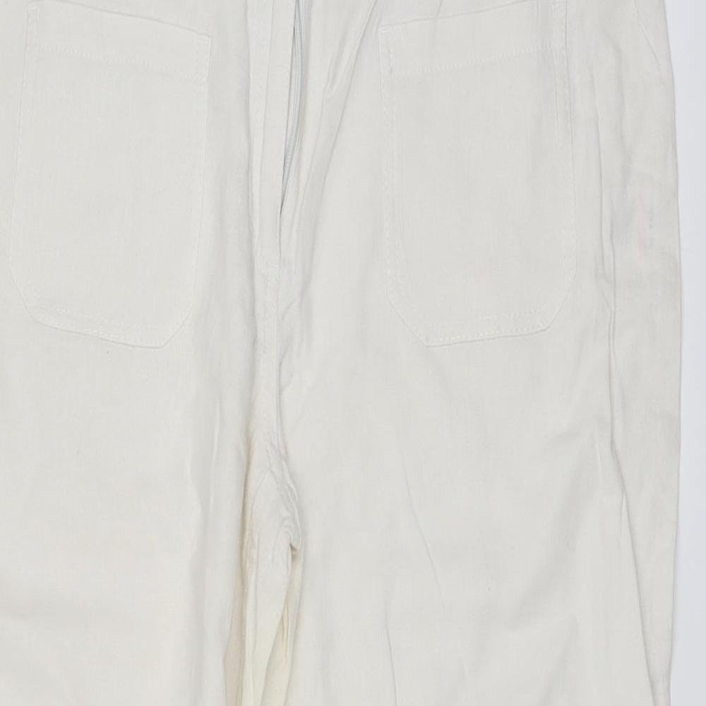Papaya Womens White   Trousers  Size 14 L28 in