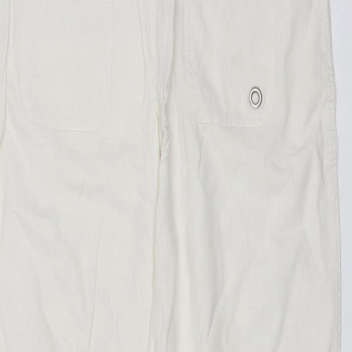 Papaya Womens White   Trousers  Size 14 L28 in