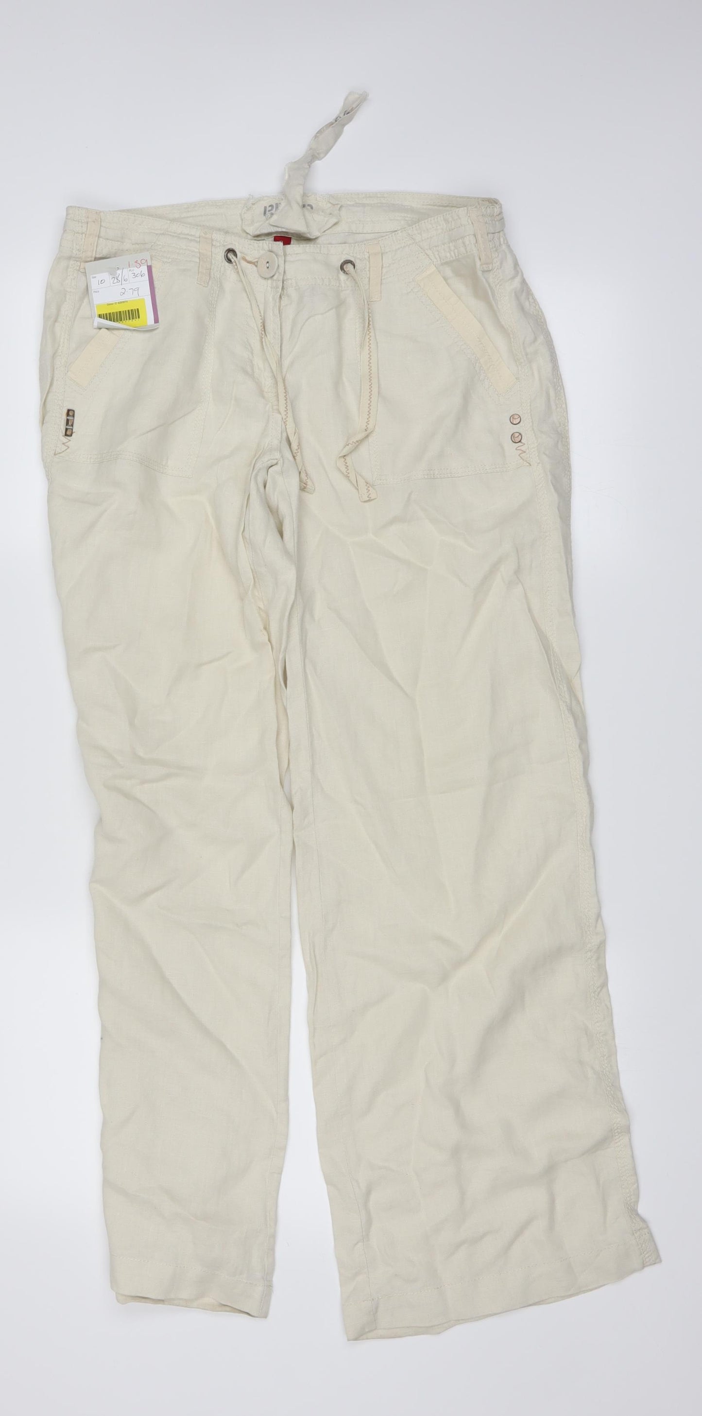 River Island Womens White   Trousers  Size 10 L27 in