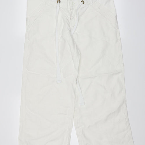 mamas & papas Womens White   Straight Jeans Size 10 L25 in