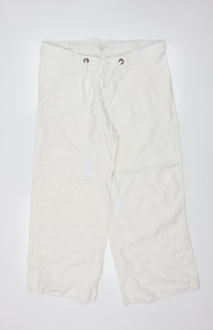 mamas & papas Womens White Straight Jeans Size 10 L25 in