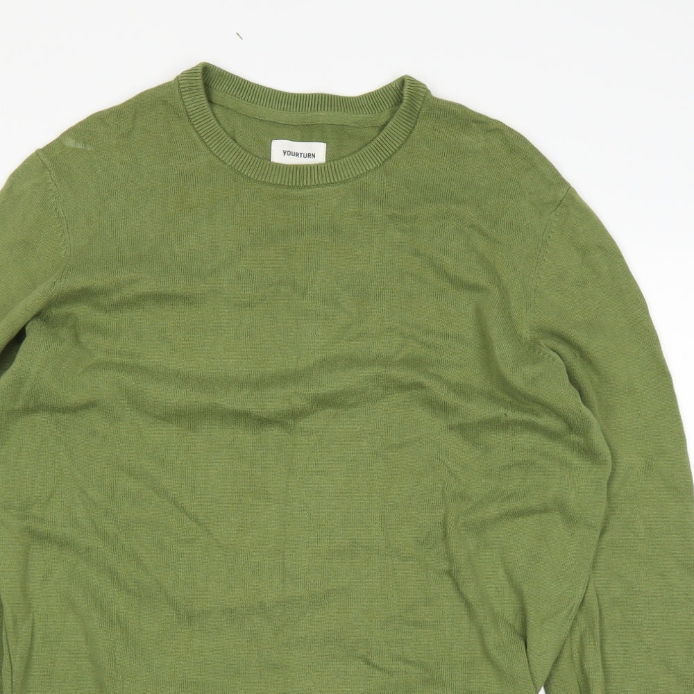 YOURturn Mens Green   Pullover Jumper Size M