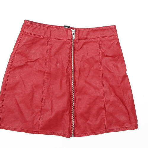 FOREVER 21 Womens Red   A-Line Skirt Size S
