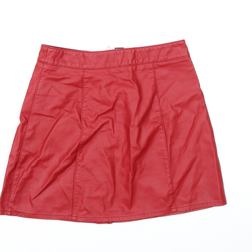 FOREVER 21 Womens Red   A-Line Skirt Size S