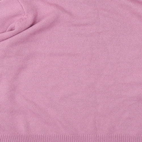 CAPSULE Womens Purple  Knit Pullover Jumper Size 18  - Frill Detail