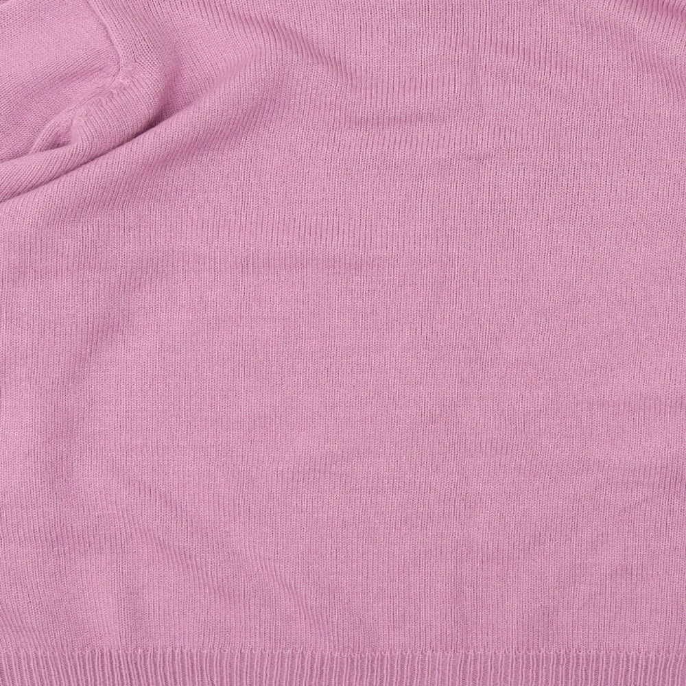 CAPSULE Womens Purple  Knit Pullover Jumper Size 18  - Frill Detail