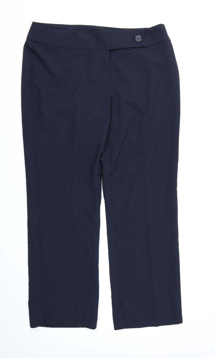 George Womens Blue Rayon Dress Pants Trousers Size 16 L31 in