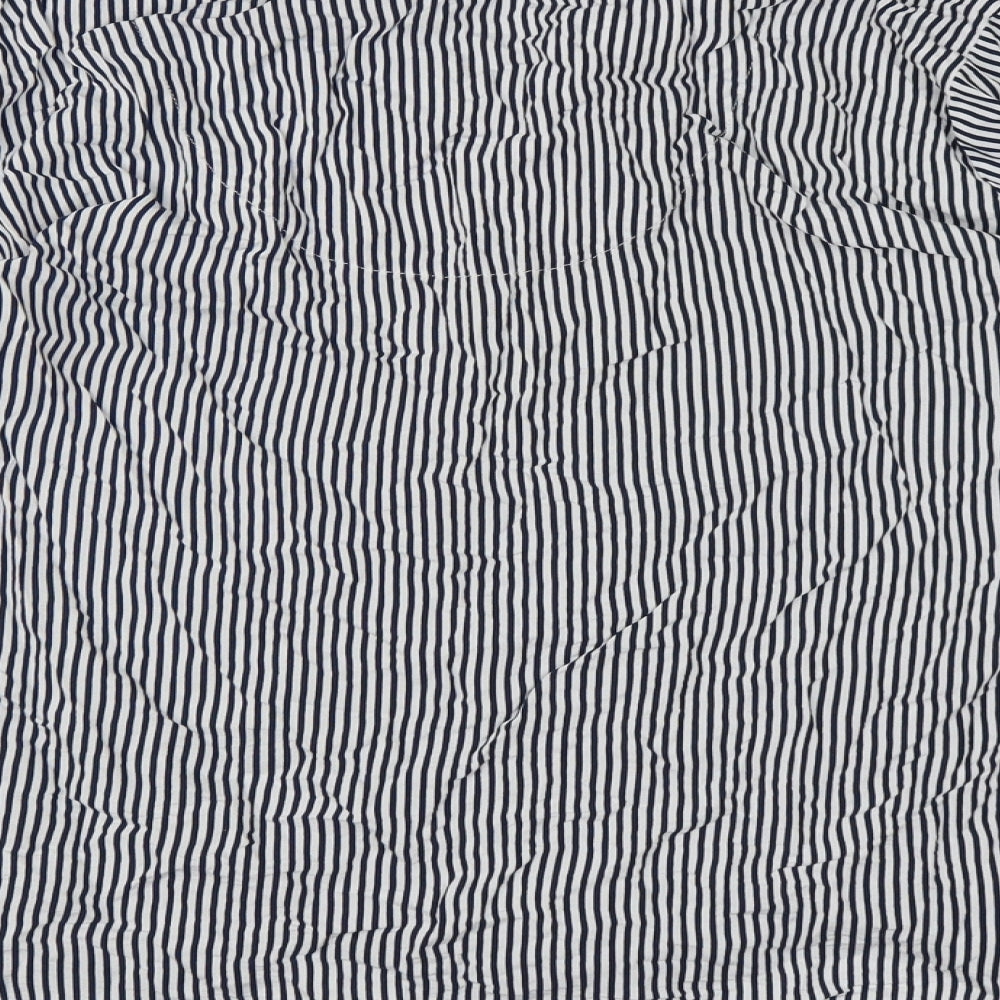 Marks and Spencer Womens Blue Striped  Basic Blouse Size 24