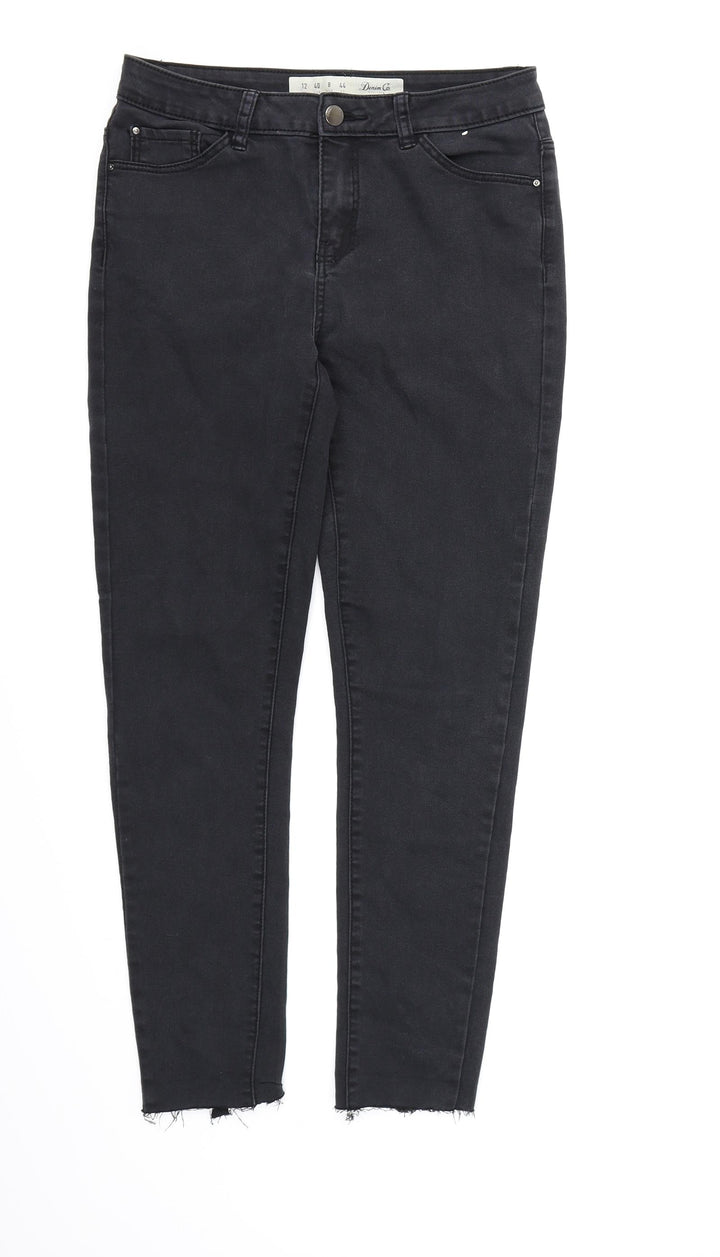 Denim CO. Womens Black Denim Skinny Jeans Size 12 L26 in