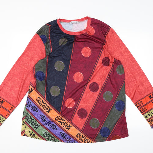 Miss Look Womens Multicoloured Geometric  A-Line  Size M