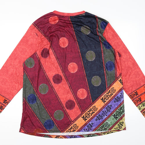 Miss Look Womens Multicoloured Geometric  A-Line  Size M