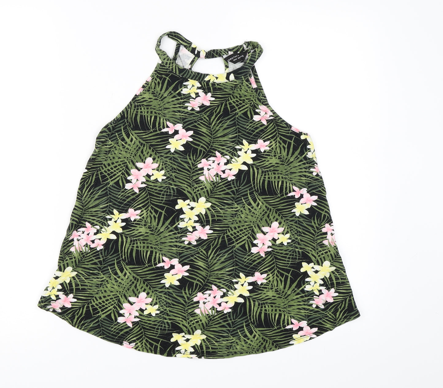 Dorothy Perkins Womens Green Floral  Basic Tank Size 10