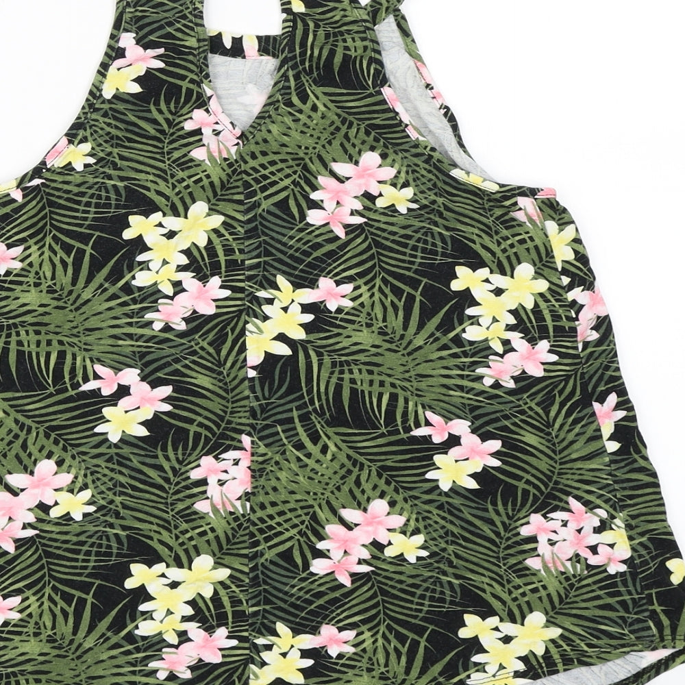 Dorothy Perkins Womens Green Floral  Basic Tank Size 10
