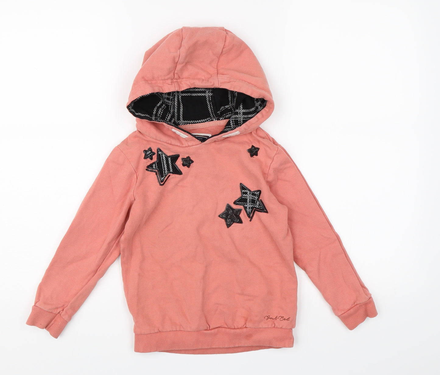 SoulCal&Co Girls Pink  Jersey Pullover Hoodie Size 5-6 Years
