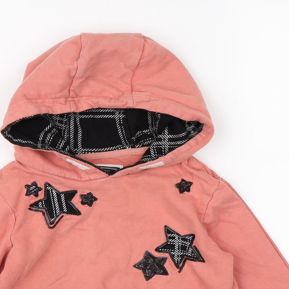 SoulCal&Co Girls Pink  Jersey Pullover Hoodie Size 5-6 Years