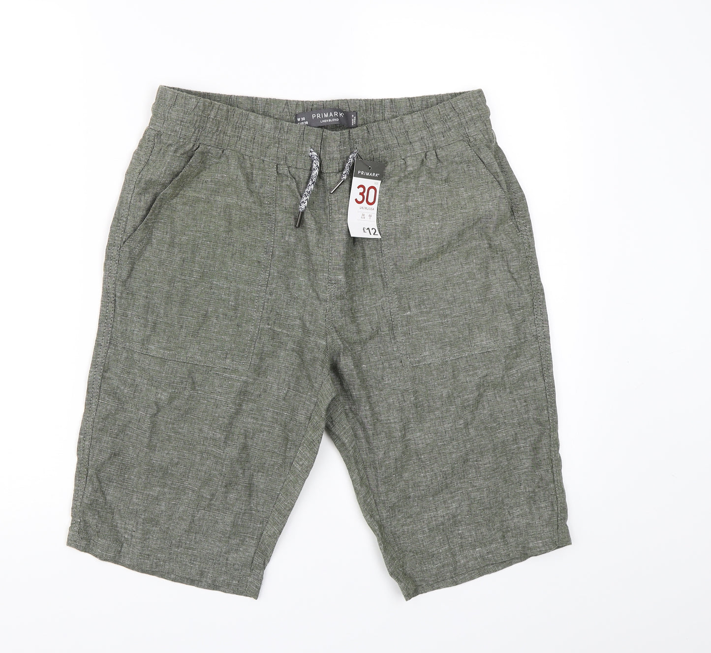 Primark Mens Green   Chino Shorts