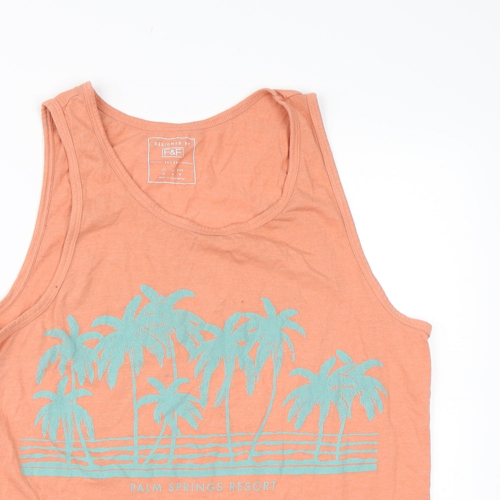 F&F Mens Orange    T-Shirt Size M