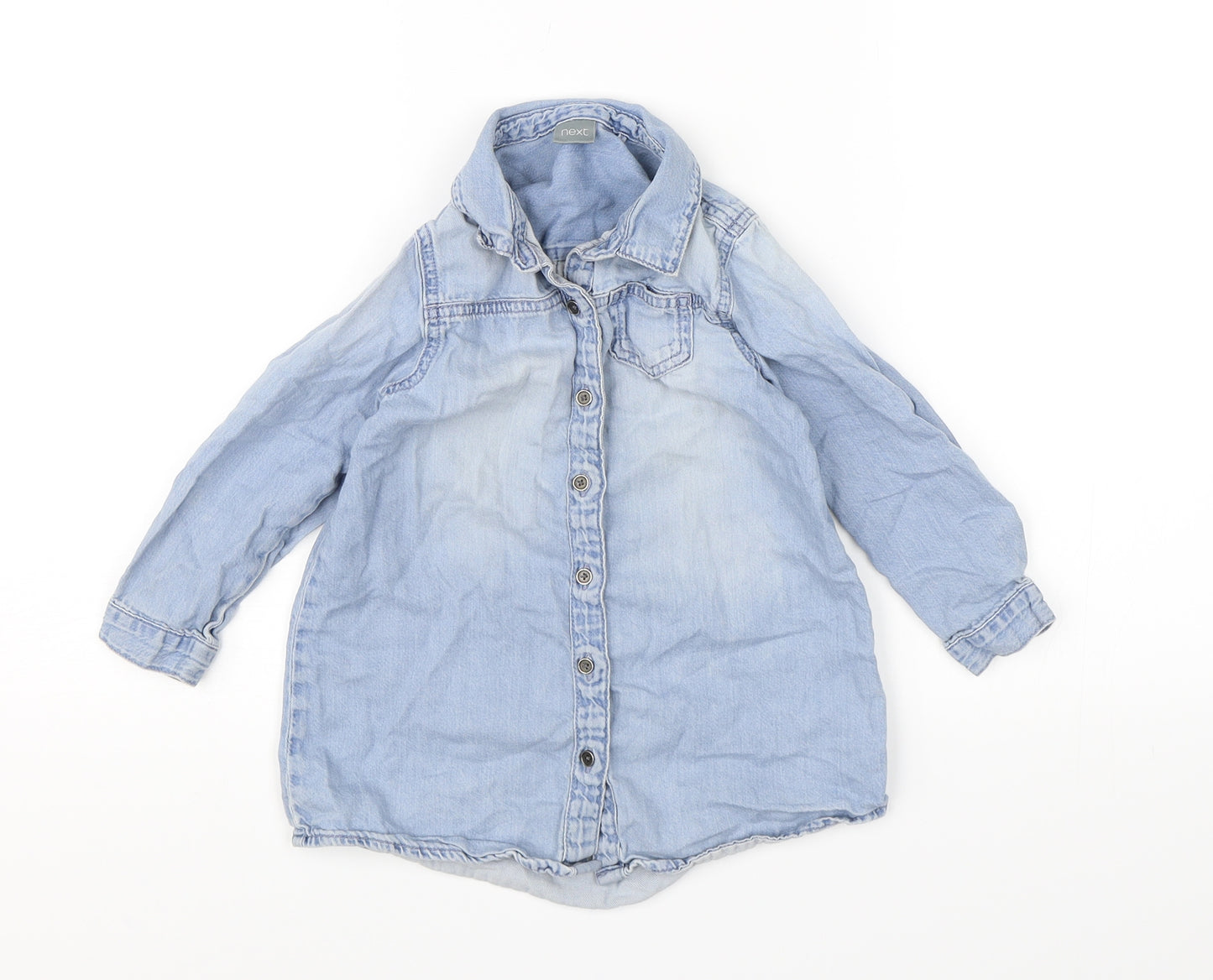 NEXT Boys Blue  Denim Basic Button-Up Size 4 Years