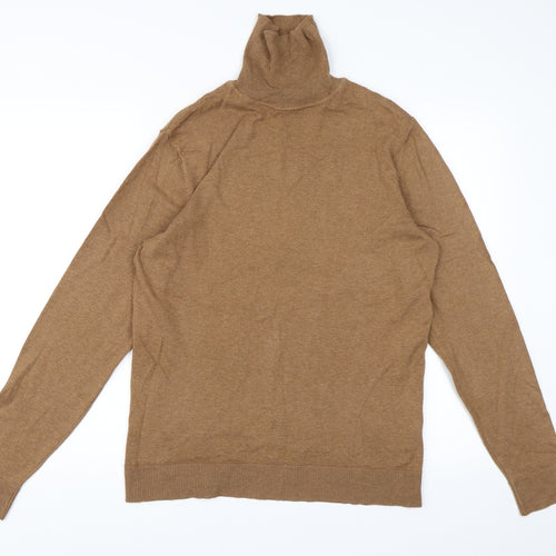 Primark Mens Brown  Knit Pullover Jumper Size M