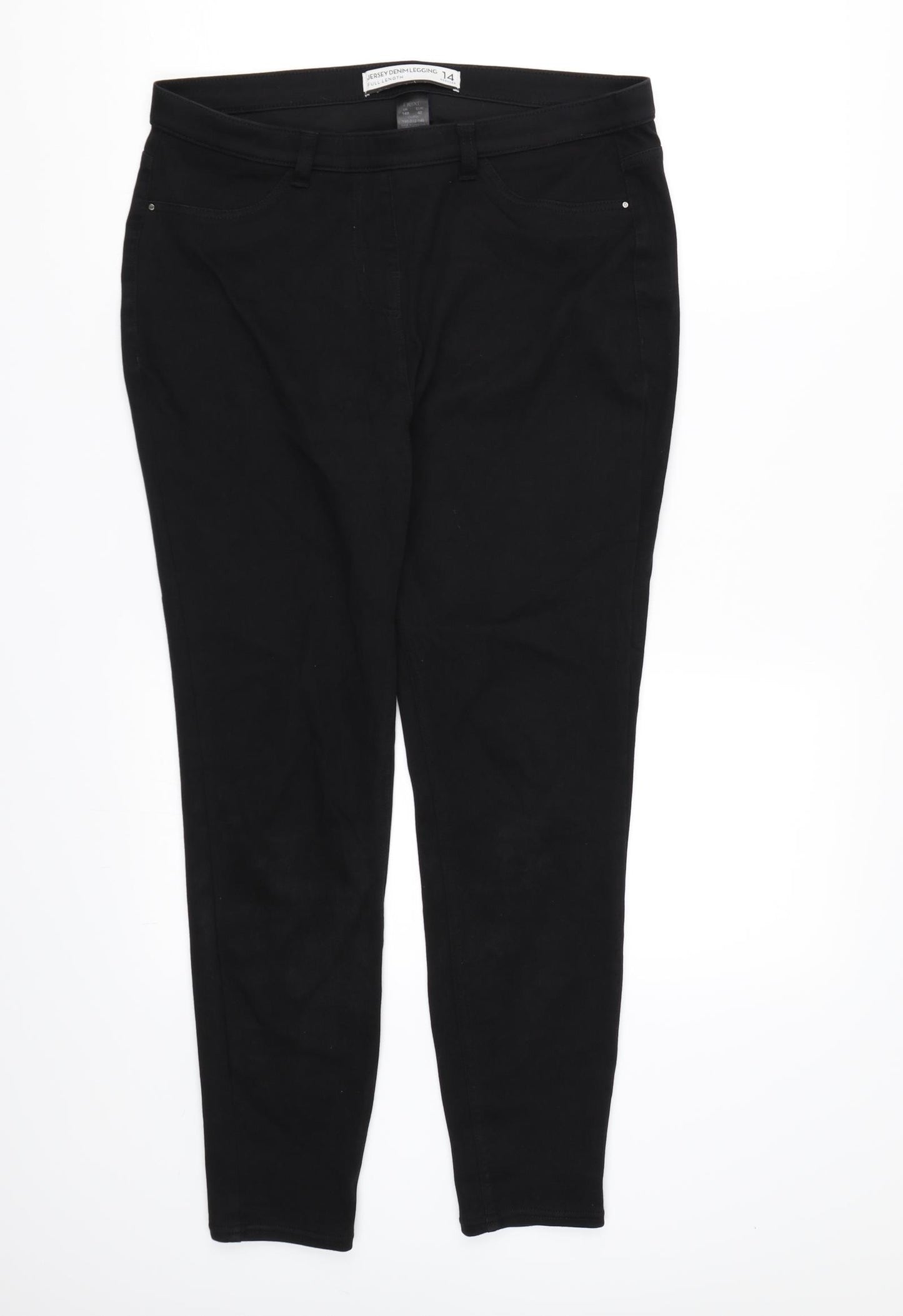 NEXT Womens Black  Denim Jegging Jeans Size 14 L26 in