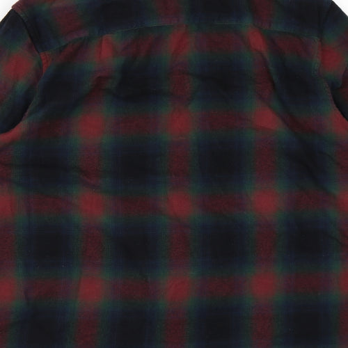 Topman Mens Red Check   Button-Up Size S