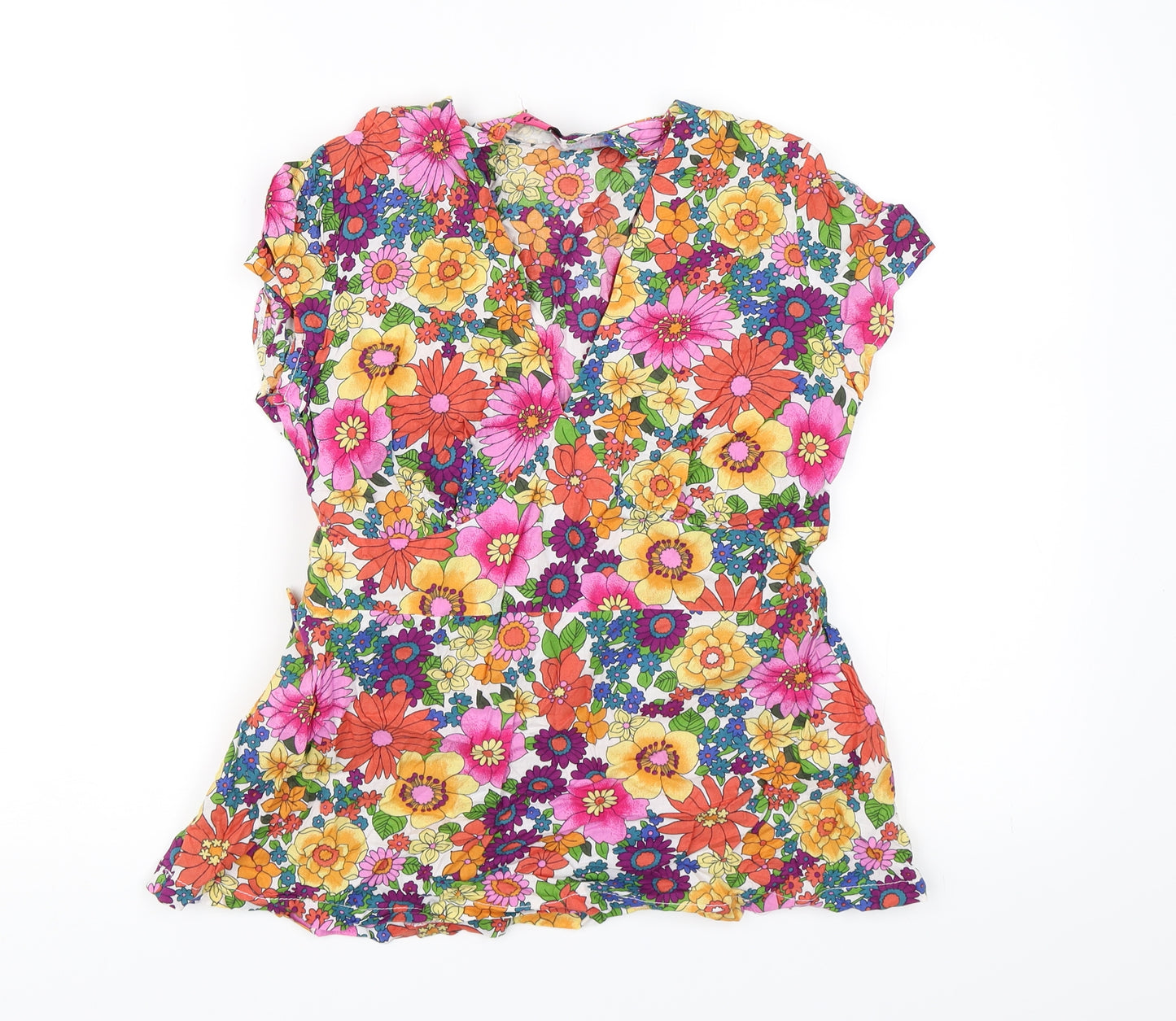 George Womens Multicoloured Floral  Basic Blouse Size 10