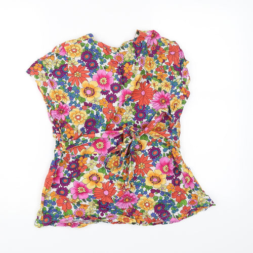 George Womens Multicoloured Floral  Basic Blouse Size 10