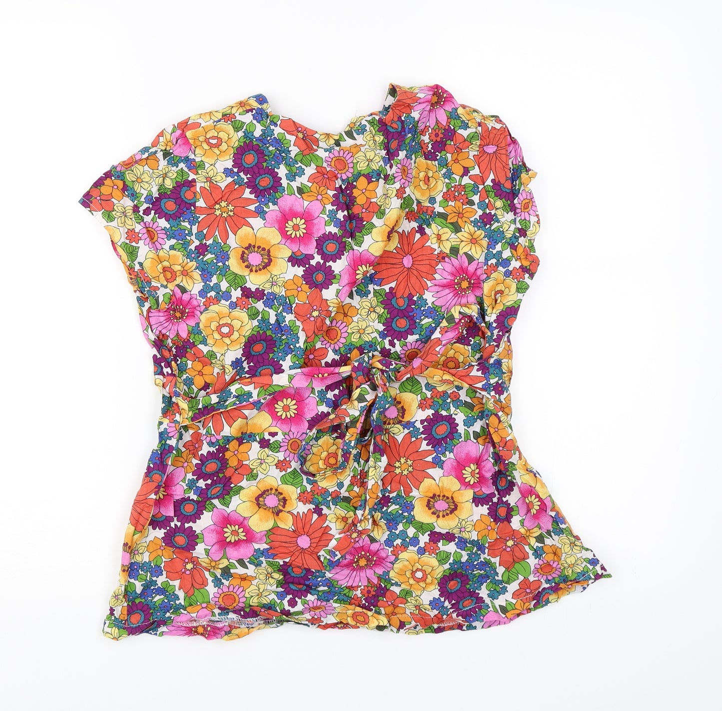 George Womens Multicoloured Floral  Basic Blouse Size 10