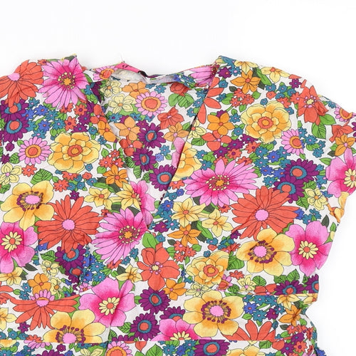 George Womens Multicoloured Floral  Basic Blouse Size 10