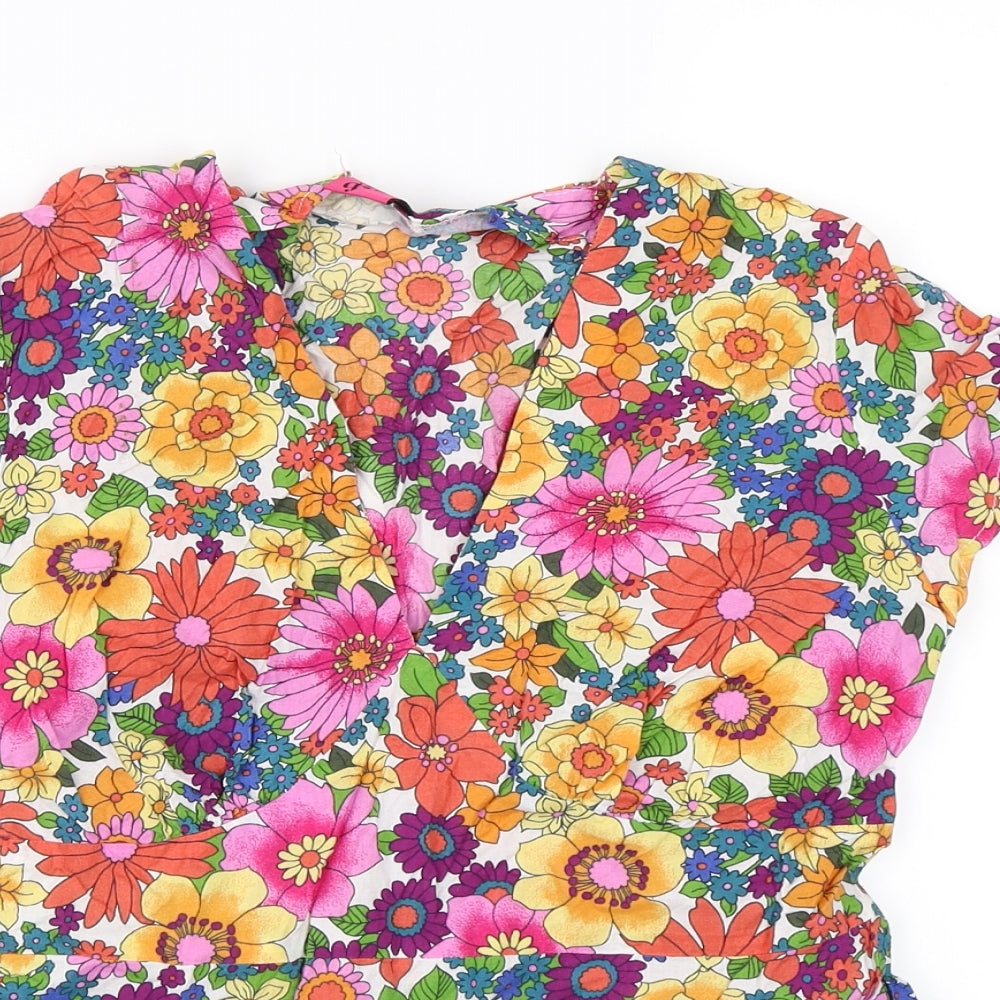 George Womens Multicoloured Floral  Basic Blouse Size 10