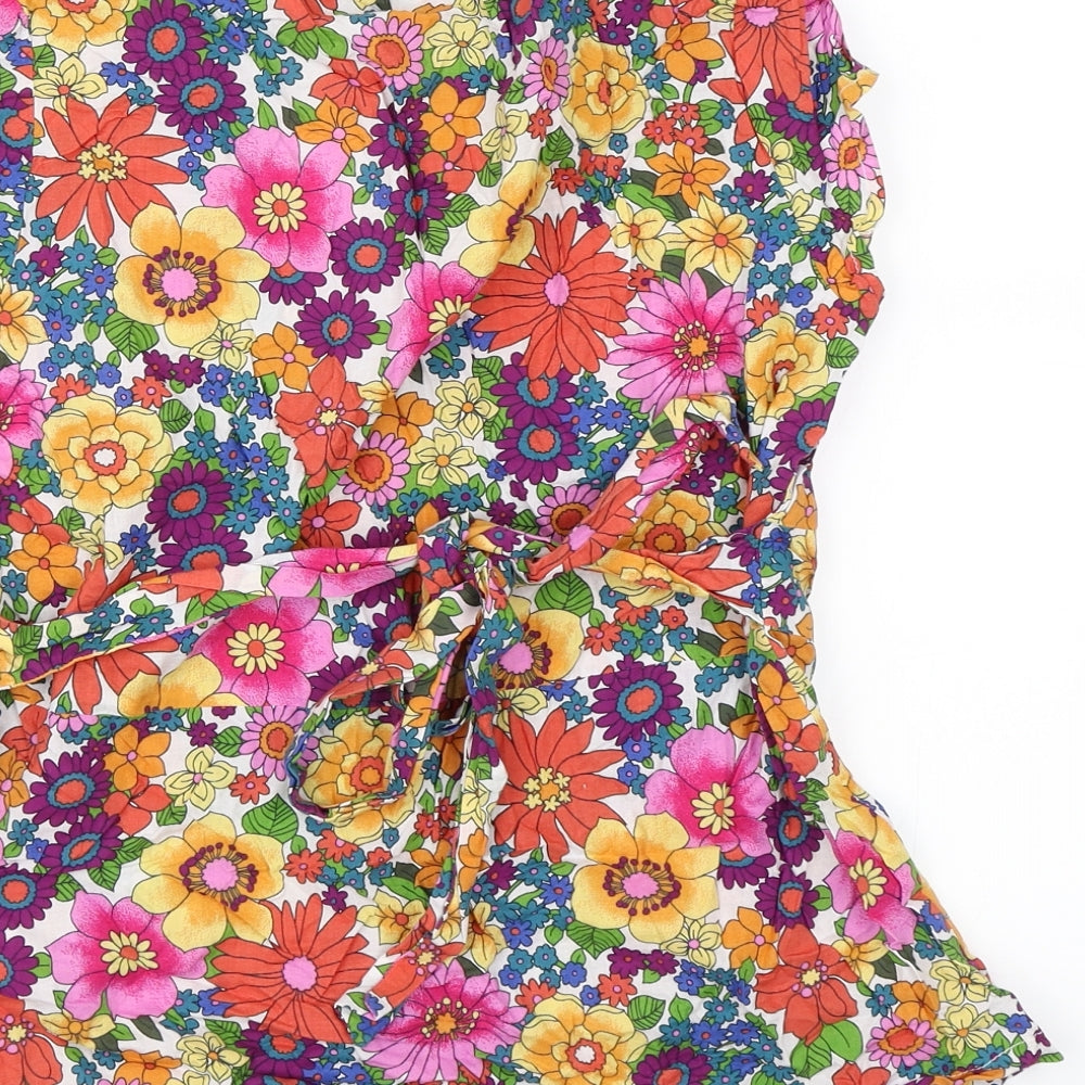 George Womens Multicoloured Floral  Basic Blouse Size 10