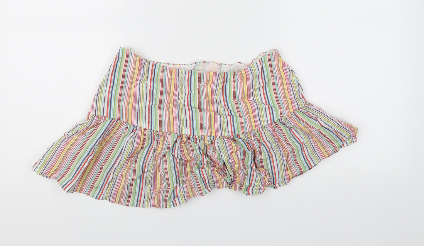 BAY Womens Multicoloured Striped  Skater Skirt Size 10