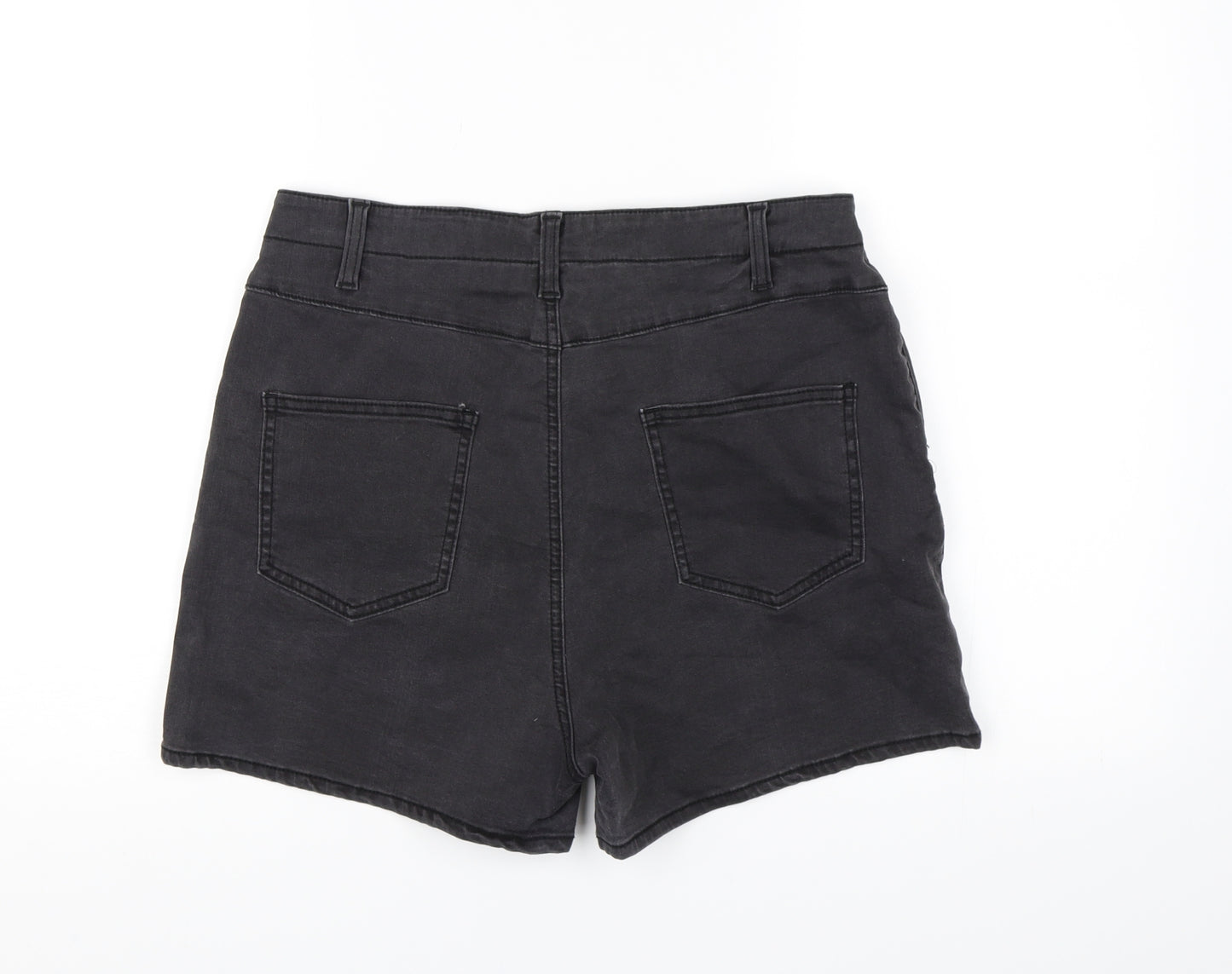 Denim CO. Womens Grey  Denim Hot Pants Shorts Size 16
