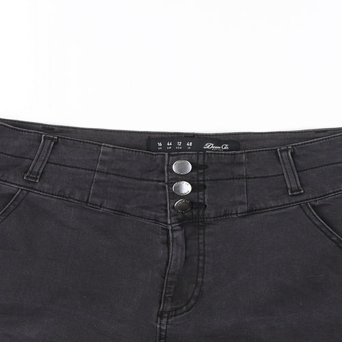 Denim CO. Womens Grey  Denim Hot Pants Shorts Size 16