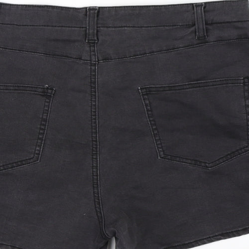 Denim CO. Womens Grey  Denim Hot Pants Shorts Size 16