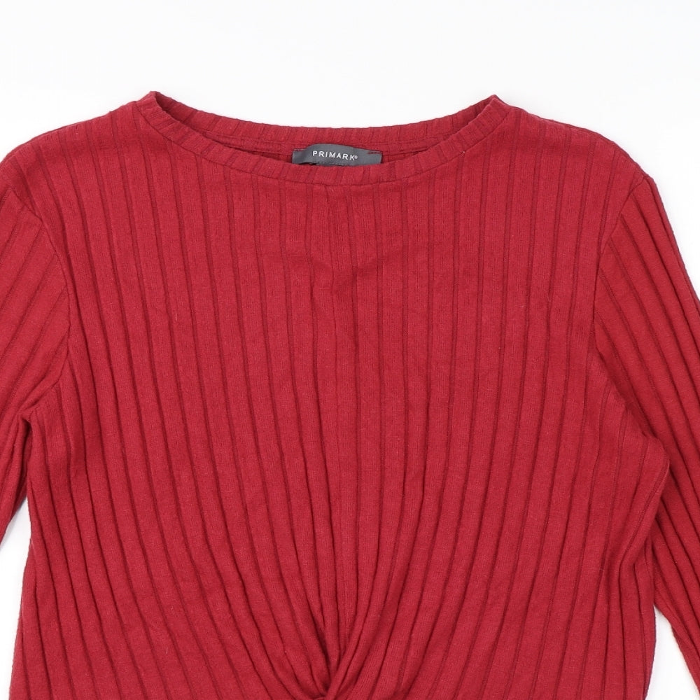 Primark Womens Red   Wrap Jumper Size 18