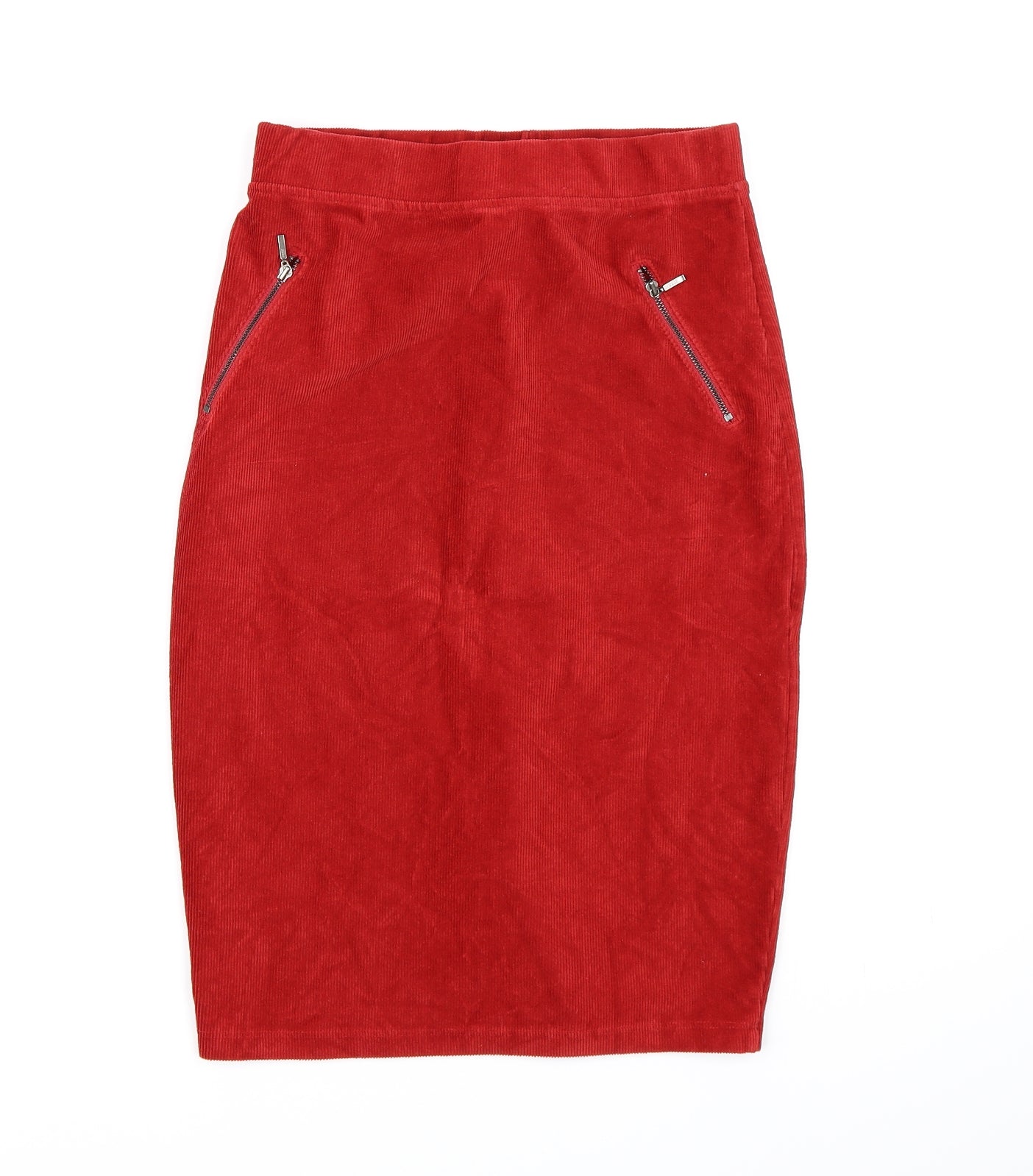TU Womens Red  Corduroy A-Line Skirt Size 12