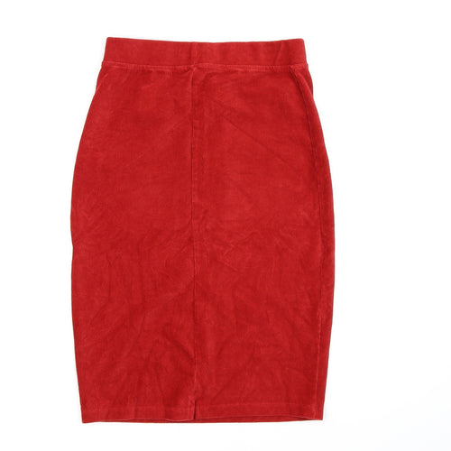 TU Womens Red  Corduroy A-Line Skirt Size 12