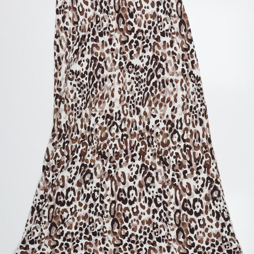 NEXT Womens Brown Animal Print  Maxi  Size 10