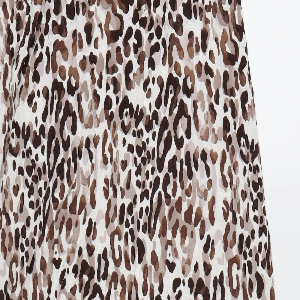 NEXT Womens Brown Animal Print  Maxi  Size 10