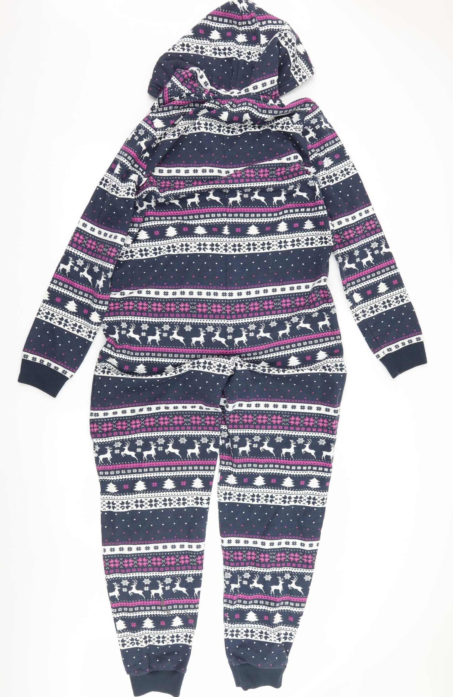 George Womens Blue Fair Isle  Top One Piece Size M