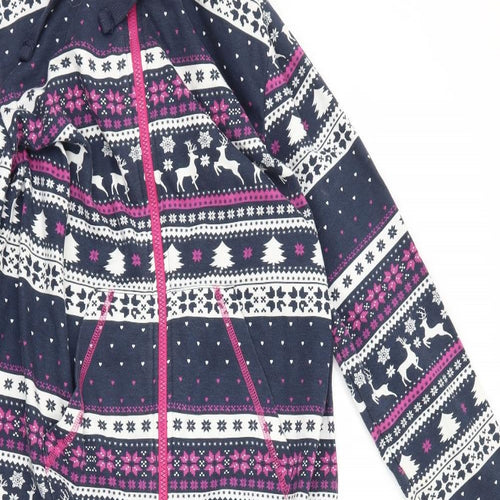 George Womens Blue Fair Isle  Top One Piece Size M